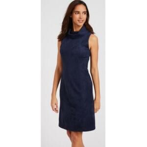 J McLaughlin Blue Camino Suede Dress M